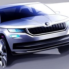 Skoda Kodiaq - Primele schițe oficiale cu SUV-ul din Cehia